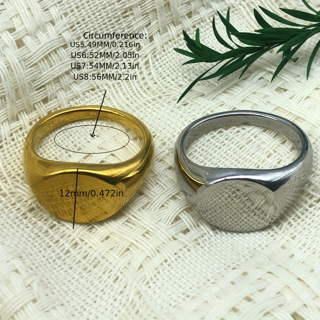 Geometric Circle Ring Stainless Steel Minimalist Punk Lightweight